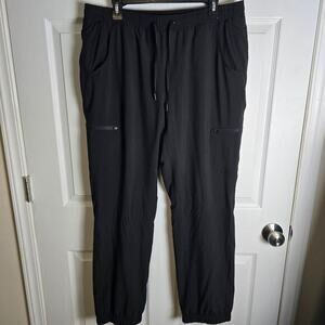 Eddie Bauer Flexion‎ Polar Fleece Lined Pants-Black-Womens 14